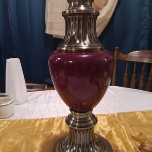 Elegant Burgundy Table Lamp